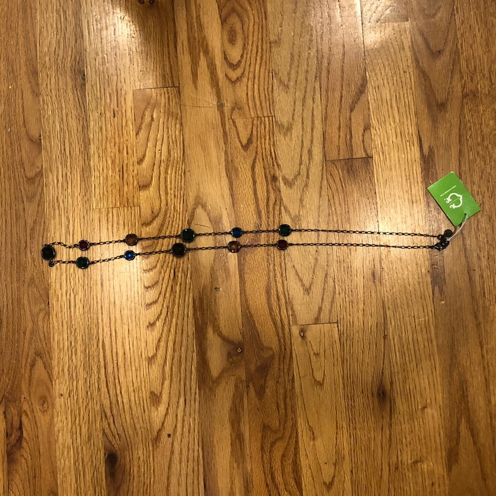 Long dark silver Color Wonder necklace